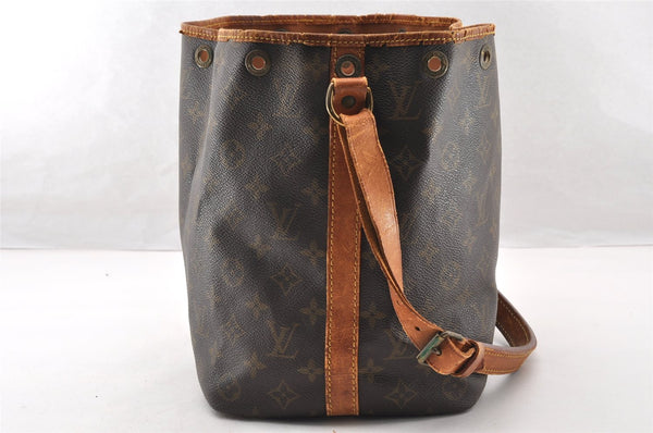 Authentic Louis Vuitton Monogram Petit Noe M42226 Shoulder Drawstring Bag 8179I