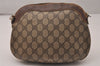 Authentic GUCCI Vintage Shoulder Cross Body Bag Purse GG PVC Leather Brown 8179J
