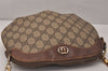 Authentic GUCCI Vintage Shoulder Cross Body Bag Purse GG PVC Leather Brown 8179J