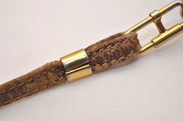 Authentic GUCCI Vintage Shoulder Cross Body Bag Purse GG PVC Leather Brown 8179J