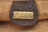 Authentic GUCCI Vintage Shoulder Cross Body Bag Purse GG PVC Leather Brown 8179J