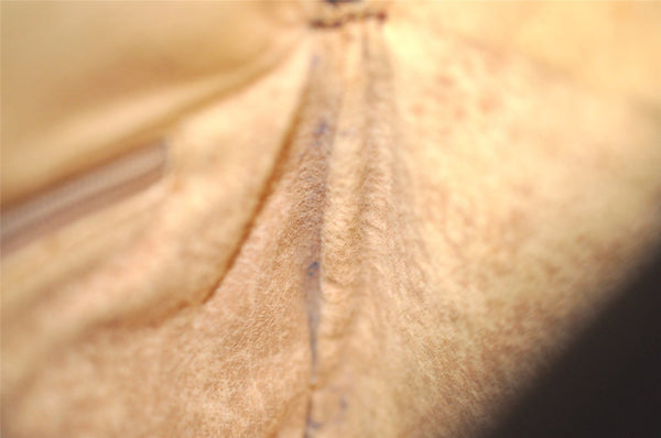 Authentic GUCCI Vintage Shoulder Cross Body Bag Purse GG PVC Leather Brown 8179J