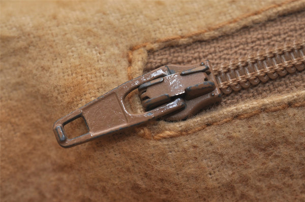 Authentic GUCCI Vintage Shoulder Cross Body Bag Purse GG PVC Leather Brown 8179J