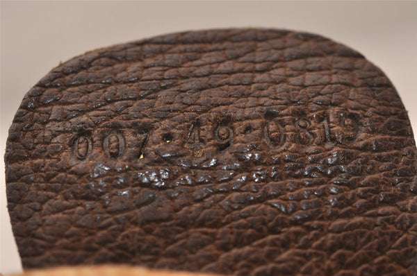 Authentic GUCCI Vintage Shoulder Cross Body Bag Purse GG PVC Leather Brown 8179J