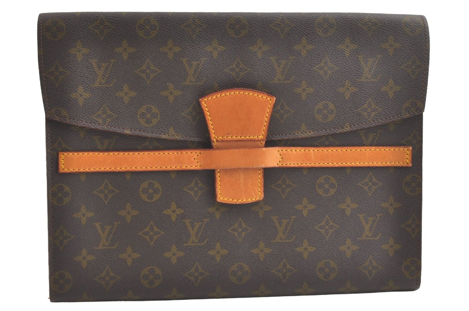 Authentic Louis Vuitton Monogram Poche Ministre Document Case Old Model LV 8180J