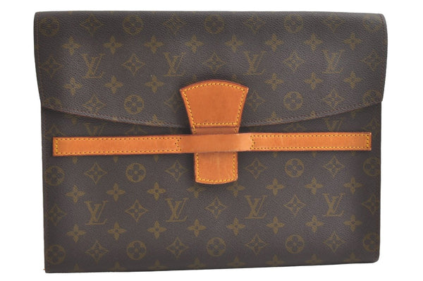 Authentic Louis Vuitton Monogram Poche Ministre Document Case Old Model LV 8180J