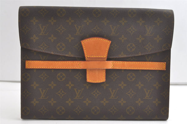 Authentic Louis Vuitton Monogram Poche Ministre Document Case Old Model LV 8180J