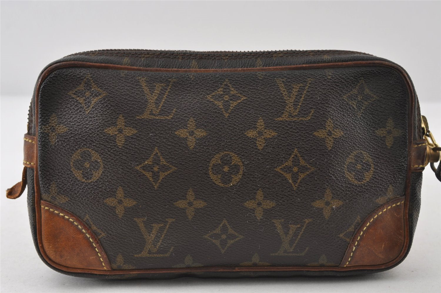 Authentic Louis Vuitton Monogram Marly Dragonne PM M51827 Clutch Hand Bag 8182I