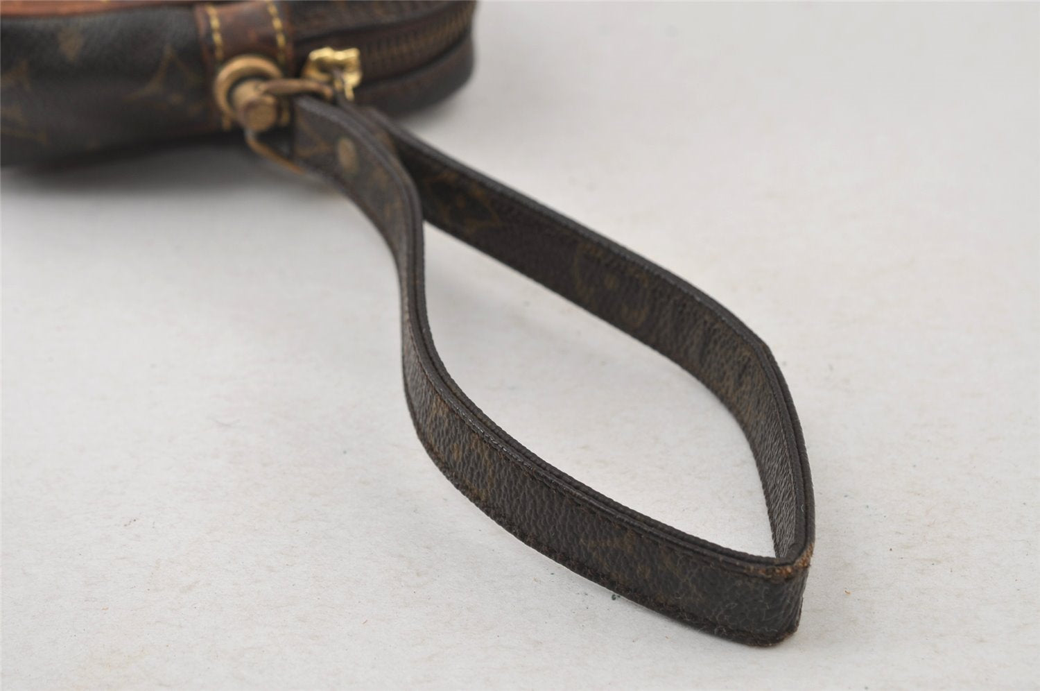 Authentic Louis Vuitton Monogram Marly Dragonne PM M51827 Clutch Hand Bag 8182I