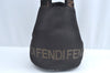 Authentic FENDI Vintage Nylon Leather Hand Tote Bag Black 8182J