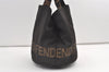 Authentic FENDI Vintage Nylon Leather Hand Tote Bag Black 8182J