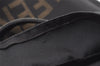 Authentic FENDI Vintage Nylon Leather Hand Tote Bag Black 8182J