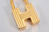 Authentic HERMES Key Charm H Padlock Motif Gold Tone 2000 Limited Box 8182K