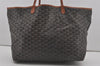 Authentic Goyard Saint Louis GM Shoulder Tote Bag PVC Leather Black 8183I