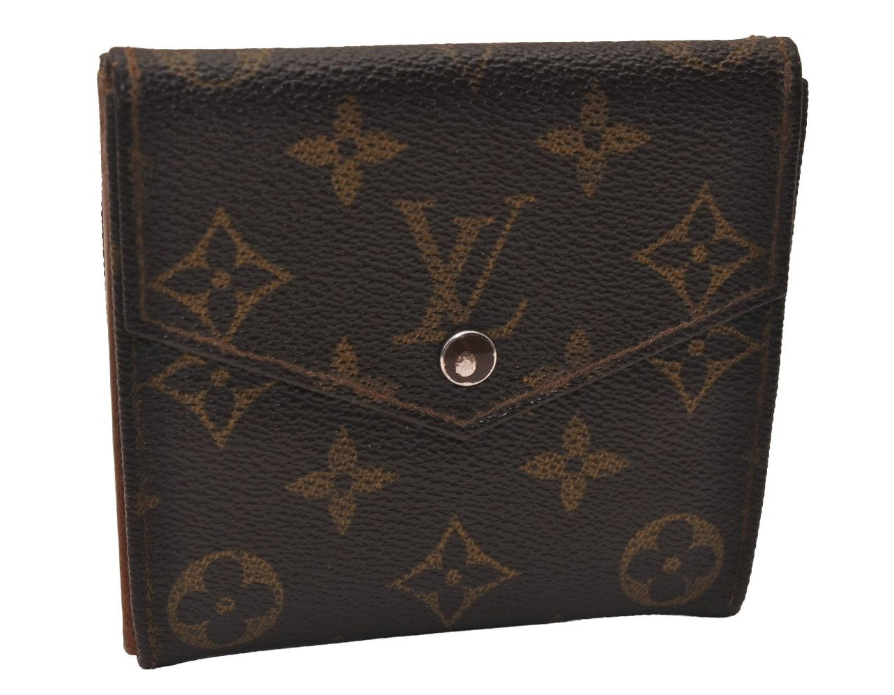 Authentic Louis Vuitton Monogram Porte Monnaie Billets Wallet M61660 LV 8184J