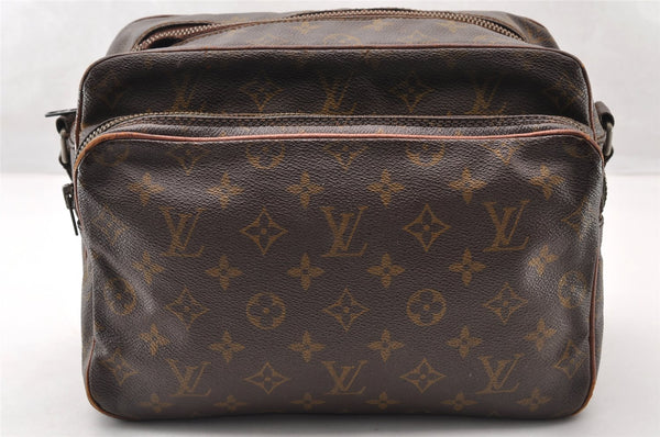 Authentic Louis Vuitton Monogram Nile Shoulder Cross Body Bag Old Model LV 8185I