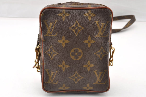 Auth Louis Vuitton Monogram Mini Poche Danube Shoulder Cross Bag Old Model 8186I