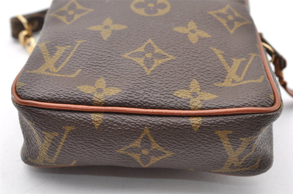 Auth Louis Vuitton Monogram Mini Poche Danube Shoulder Cross Bag Old Model 8186I