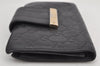 Authentic GUCCI Guccissima GG Leather Long Wallet Purse 181668 Black 8186J