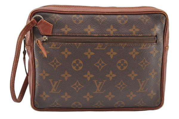 Authentic Louis Vuitton Monogram Pochette Sport Clutch Hand Bag Old Model 8189I