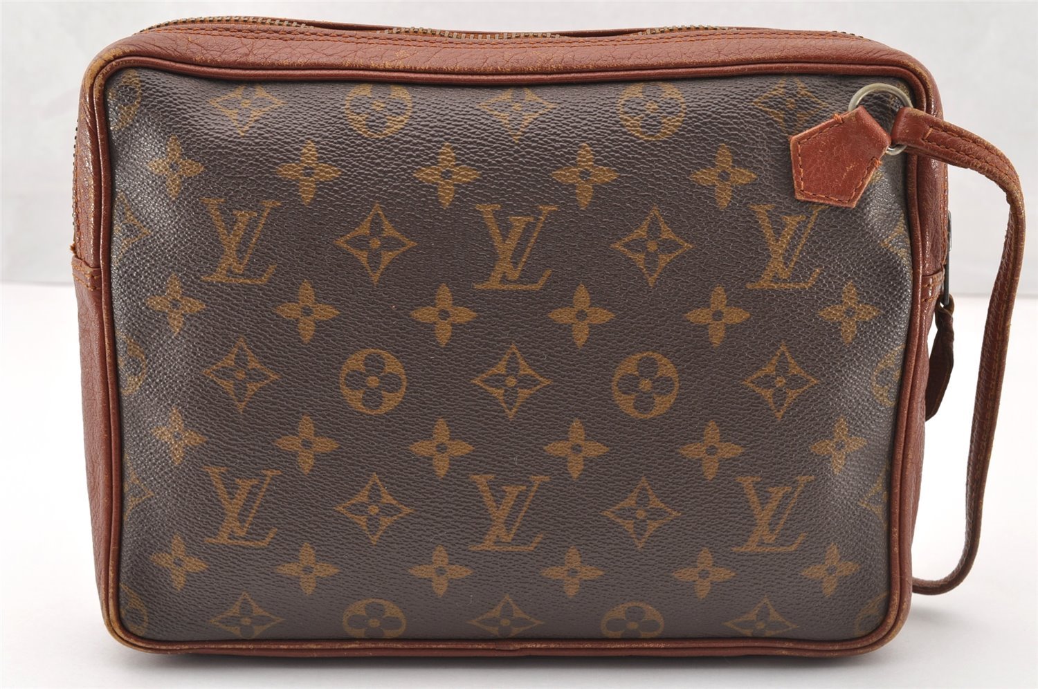 Authentic Louis Vuitton Monogram Pochette Sport Clutch Hand Bag Old Model 8189I