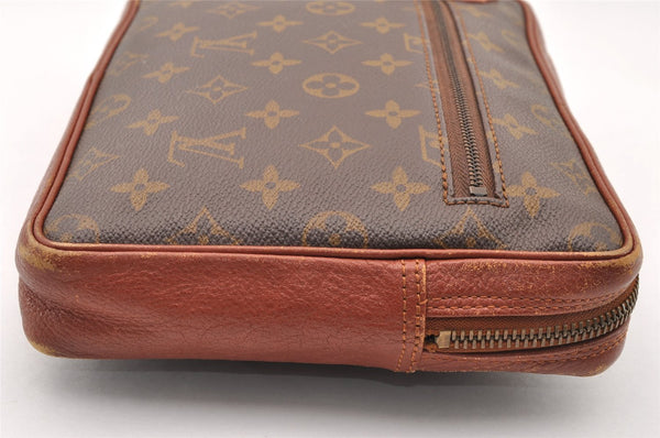 Authentic Louis Vuitton Monogram Pochette Sport Clutch Hand Bag Old Model 8189I