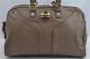 Authentic YVES SAINT LAURENT Muse 2Way Shoulder Hand Bag Leather Brown 8190I