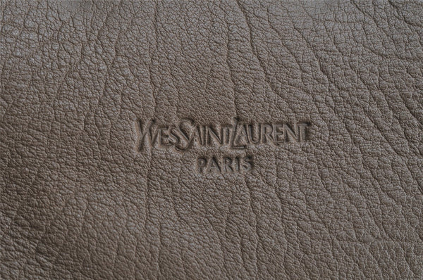 Authentic YVES SAINT LAURENT Muse 2Way Shoulder Hand Bag Leather Brown 8190I