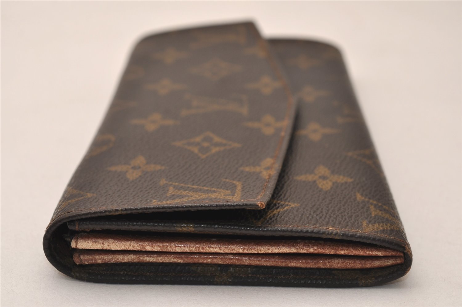 Louis Vuitton Monogram Pochette Porte Monnaie Credit Wallet M61723 Junk 8190J