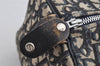 Authentic Christian Dior Trotter Hand Boston Bag Purse Canvas Leather Blue 8191I