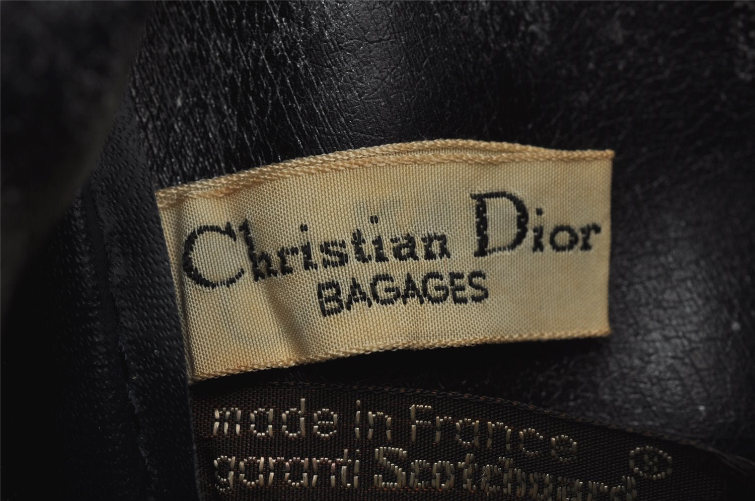 Authentic Christian Dior Trotter Hand Boston Bag Purse Canvas Leather Blue 8191I