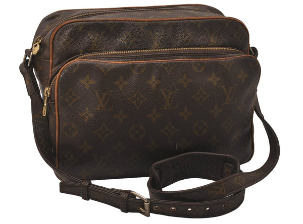 Authentic Louis Vuitton Monogram Nile Shoulder Cross Body Bag Old Model LV 8191J