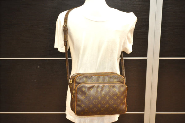 Authentic Louis Vuitton Monogram Nile Shoulder Cross Body Bag Old Model LV 8191J