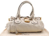 Authentic Chloe Vintage Paddington Leather Shoulder Hand Bag White 8192I