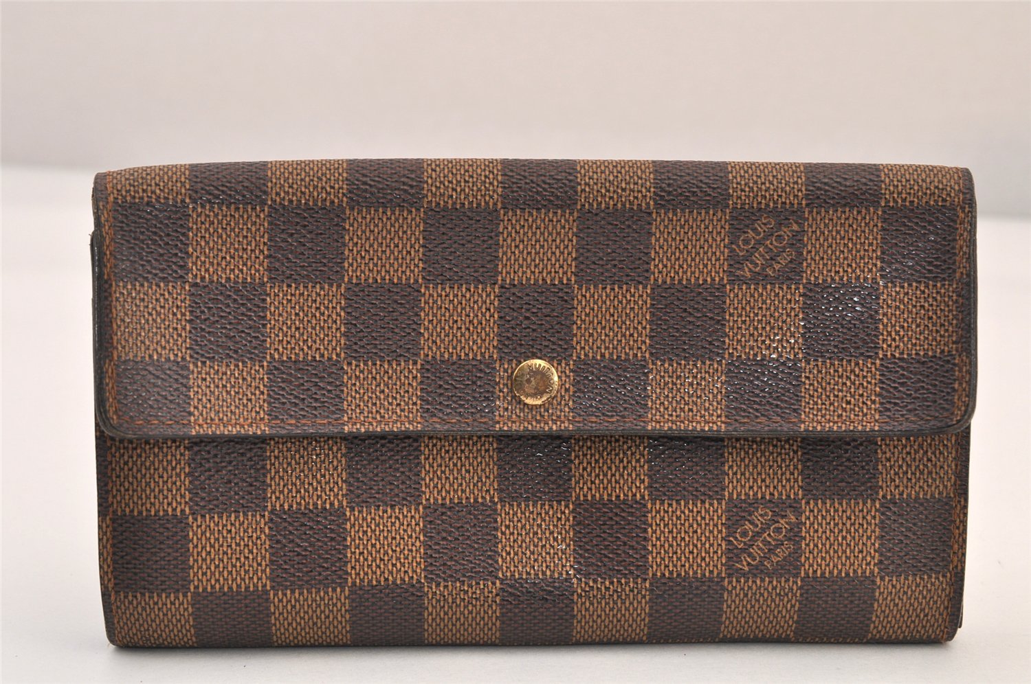 Authentic Louis Vuitton Damier Pochette Porte Monnaie Credit N61725 Wallet 8192M