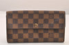 Authentic Louis Vuitton Damier Pochette Porte Monnaie Credit N61725 Wallet 8192M