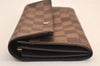Authentic Louis Vuitton Damier Pochette Porte Monnaie Credit N61725 Wallet 8192M