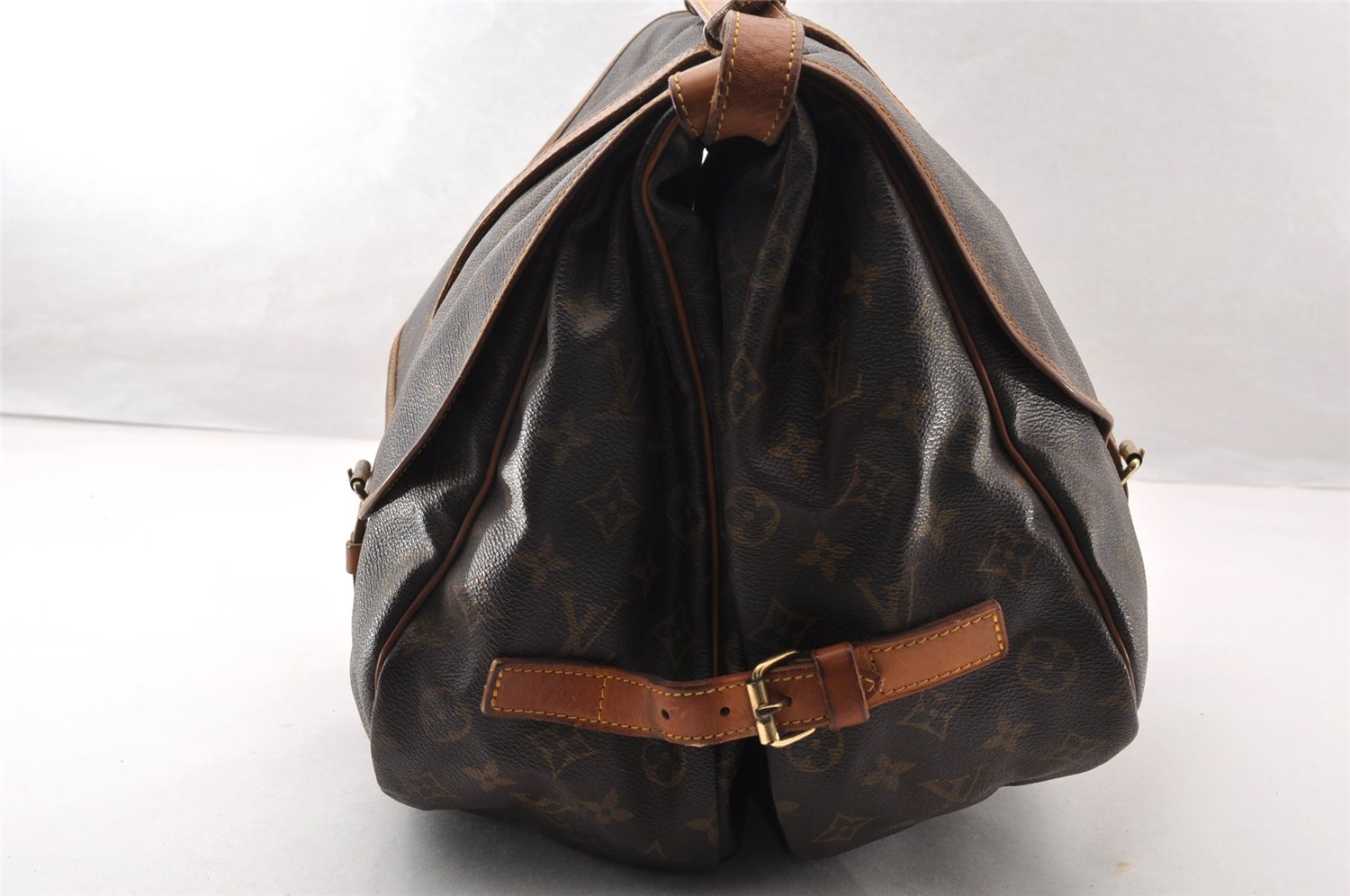 Authentic Louis Vuitton Monogram Saumur 35 Shoulder Cross Bag M42254 LV 8194I