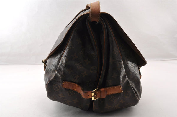 Authentic Louis Vuitton Monogram Saumur 35 Shoulder Cross Bag M42254 LV 8194I