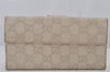 Authentic GUCCI Guccissima GG Leather Long Wallet Purse 212089 White 8194J