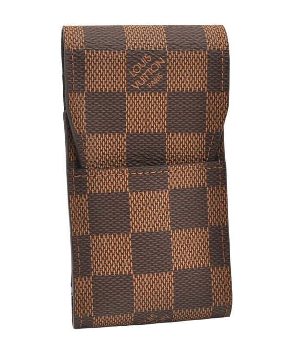 Authentic Louis Vuitton Damier Etui Cigarette Case N63024 LV 8194M
