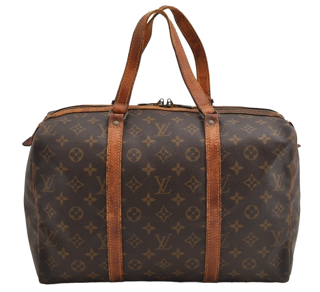 Authentic Louis Vuitton Monogram Sac Souple 35 Hand Boston Bag M41626 LV 8195I