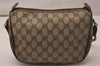 Authentic GUCCI Web Sherry Line Shoulder Cross Bag GG PVC Leather Brown 8195J