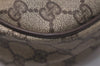 Authentic GUCCI Web Sherry Line Shoulder Cross Bag GG PVC Leather Brown 8195J