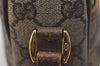 Authentic GUCCI Web Sherry Line Shoulder Cross Bag GG PVC Leather Brown 8195J