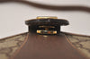 Authentic GUCCI Web Sherry Line Shoulder Cross Bag GG PVC Leather Brown 8195J