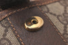 Authentic GUCCI Web Sherry Line Shoulder Cross Bag GG PVC Leather Brown 8195J