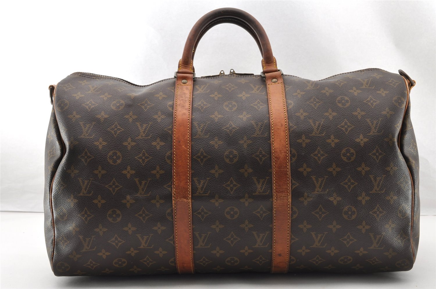 Authentic Louis Vuitton Monogram Keepall Bandouliere 50 M41416 Boston Bag 8196I