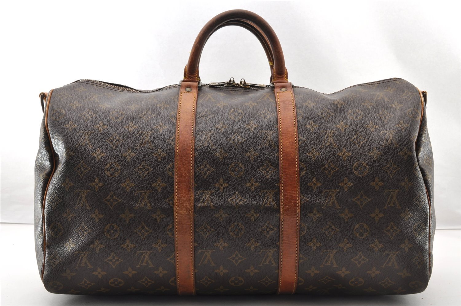 Authentic Louis Vuitton Monogram Keepall Bandouliere 50 M41416 Boston Bag 8196I