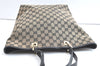 Authentic GUCCI Vintage Shoulder Tote Bag GG Canvas Leather 0021098 Black 8196J